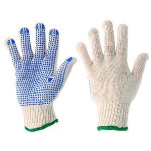Portwest Arbeitshandschuhe Noppen-Handschuh A111WBRXL, mit PVC-Noppen, weiß, Größe 10 / XL, 12 Paar