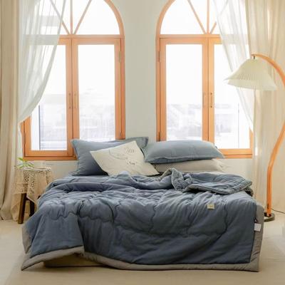 Inspired Finds 2025 Japanese Polyester Cotton Quilted Summer Quilt Lightweight & Skin Friendly blue 59.06x78.74in