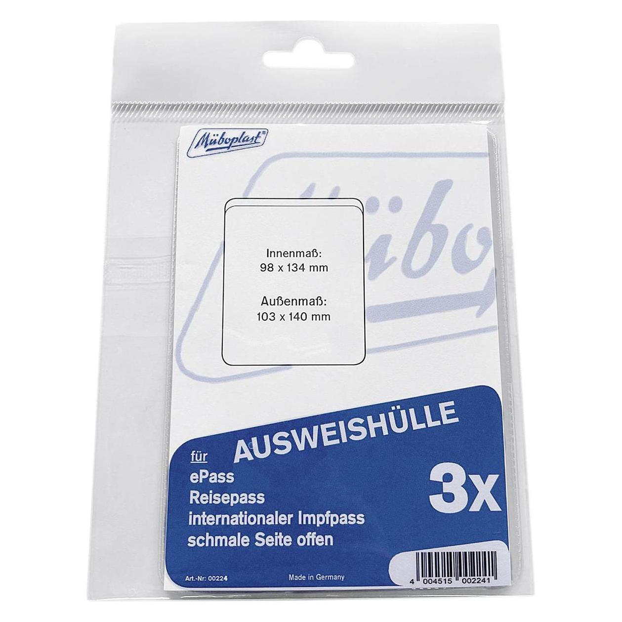 Müboplast Ausweishülle 103x140mm 3erPack (20817970) Mindestbestellmenge: 10 Stück