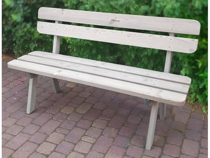 Gartenholzbank 120 cm aus Massivholz Wetterfest 2-Sitzer Robust & Pflegeleicht