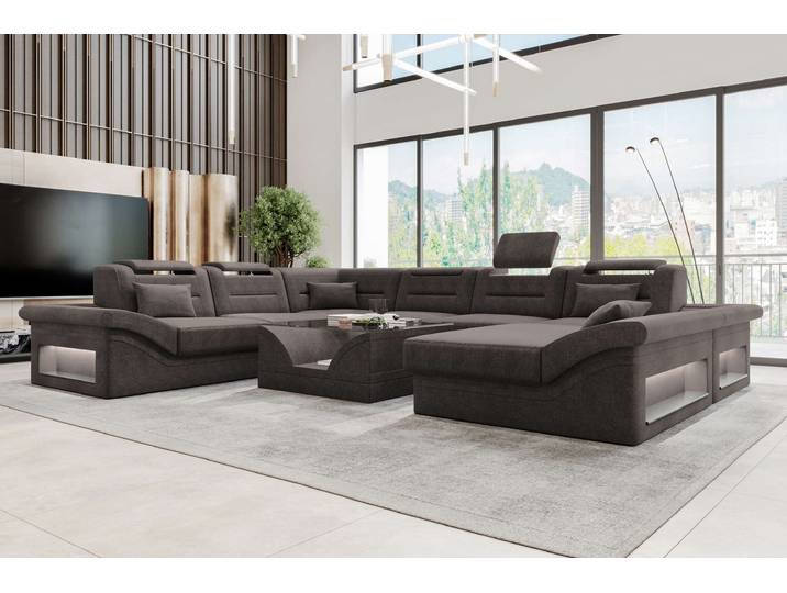 XXL Wohnlandschaft Enzo Stoffsofa
