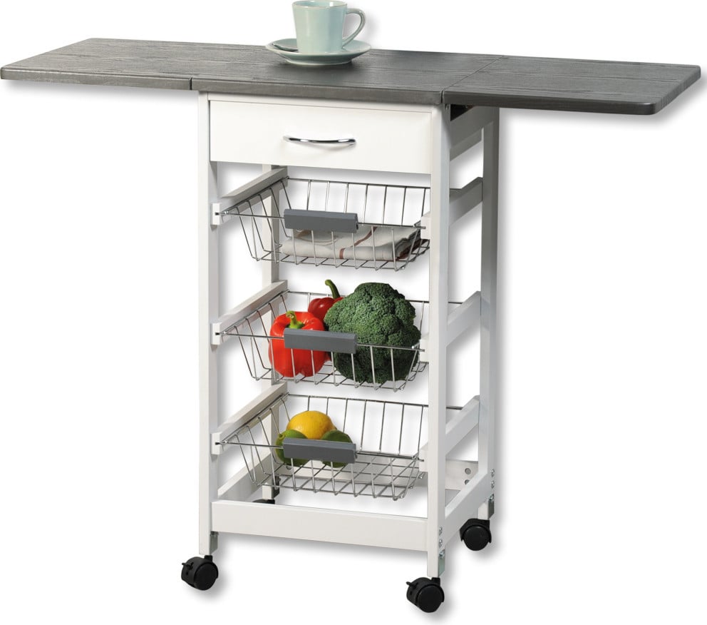 Kesper keukentrolley met uitschuifbare zijvlakken, Breedte: 100 cm, Hoogte: 37 cm