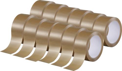 TOOLCRAFT 2xTO-10187040 Packband Braun (L x B) 66m x 50mm 12St.