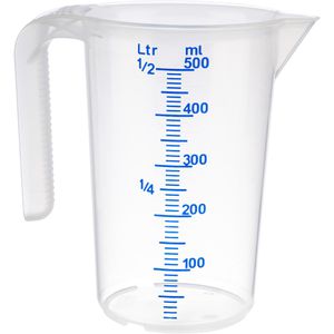 APS Messbecher Stackable 30061, aus Kunststoff, mit ml / Liter Skala, 0,5 Liter