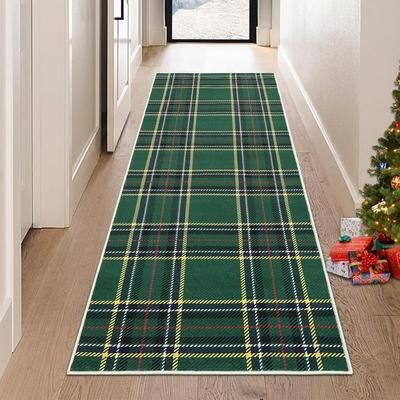 Garvee Christmas Buffalo Plaid Area Rug