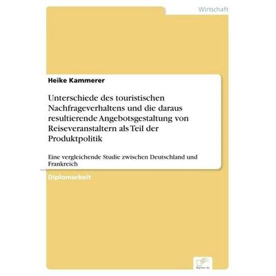 Unterschiede des touristischen Nachfrageverhaltens und die daraus resultierende Angebotsgestaltung von Reiseveranstaltern als Teil der Produktpolitik,