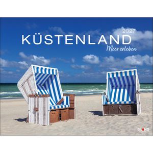 Eiland Bildkalender 200044, Küstenland, Jahr 2027, Motiv: Landschaftsbilder, Spiralkalender 44 x 34cm