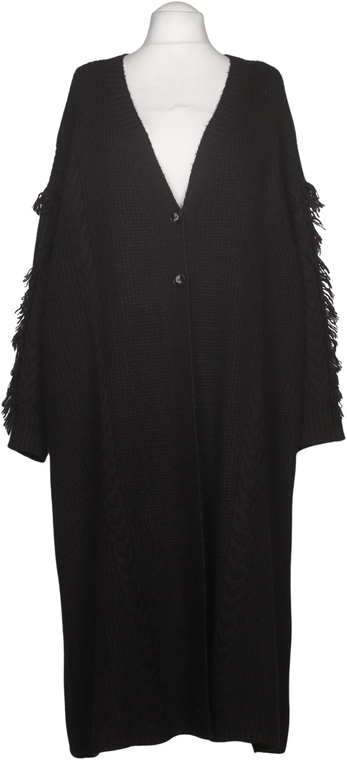 Ulla Popken Damen Strickjacke, Schwarz, Gr. 4Xl, Synthetik - Second Hand