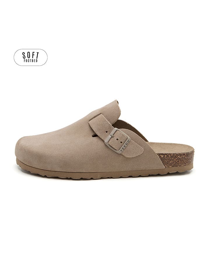 teegu Leder-Clogs in Braun - 44