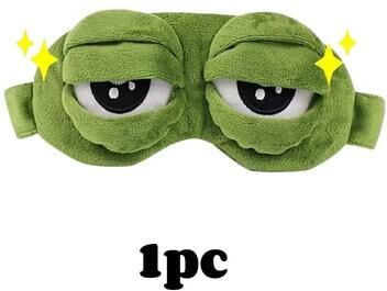 Uplifted Finds 3D Sad Frog Sleep Mask Natural Sleeping Eyeshade Cover 1 Pc