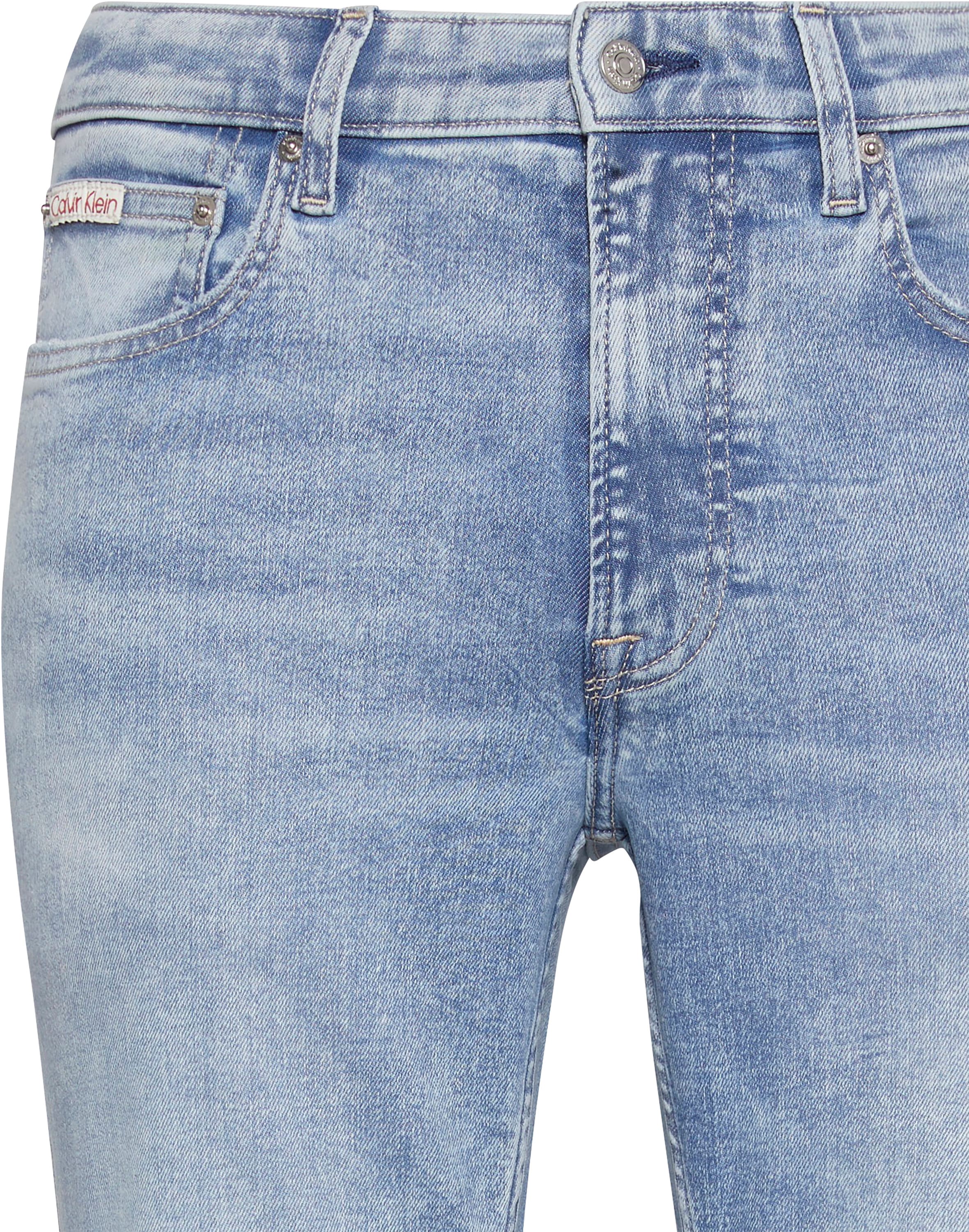 Skinny-fit-Jeans CALVIN KLEIN "SKINNY JEANS", Herren, Gr. 33, Länge 34, blau (brooklyn blaus), Denim/Jeans, Obermaterial: 80% Baumwolle, 12% Polyester, 6% Elastomultiester, 2% Elasthan, unifarben, skinny fit lang, Jeans Skinny-fit-Jeans, Skinny fit brookl