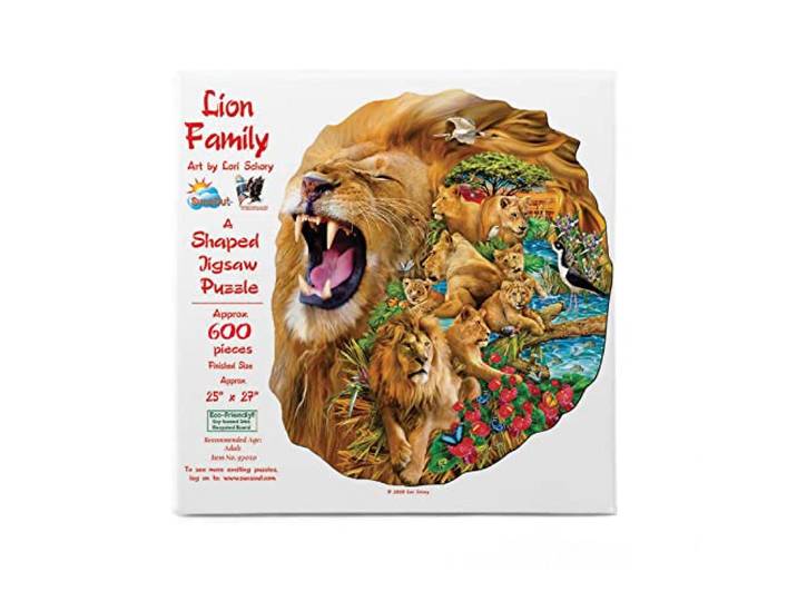 SUNSOUT INC Leeuw familie 1000 st vormige puzzel