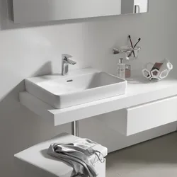 LAUFEN Aufsatzwaschtisch LAUFEN PRO S 465x600x175 1 Hahnloch ohne Überlauf geschlossen LCCweiß H8169634001561