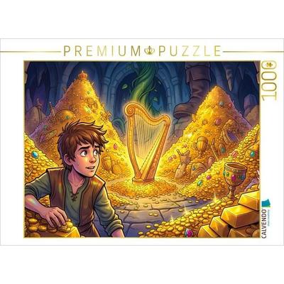 CALVENDO Puzzle Die magische goldene Harfe | 1000 Teile Lege-Größe 64x48cm Foto-Puzzle für glückliche Stunden