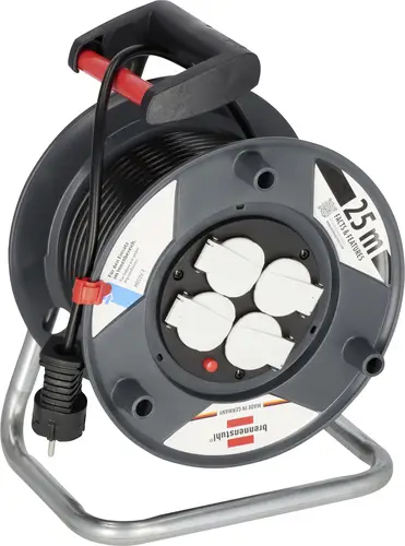 Brennenstuhl 1215056 Kabeltrommel 25.00m Schwarz Schutzkontakt-Stecker