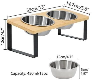 Uplift Picks Raised Cat Bowls With Stainless Steel Dishes And Tilted Feeding Stand elevated Cat Bowls
