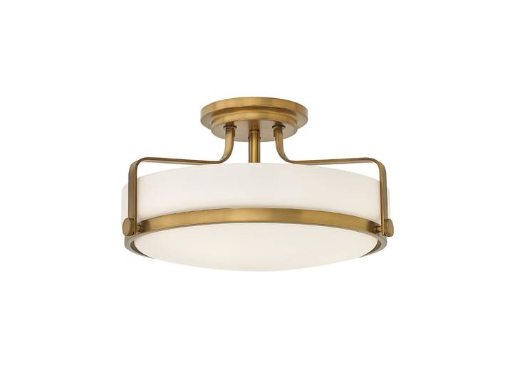Harper Deckenlampe altmessing Ø 46 cm Metall/Glas - HINKLEY - Wohnzimmer - Mit Abstand
