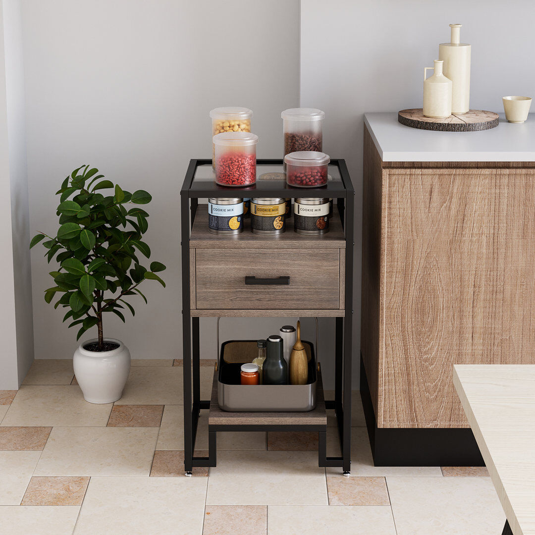 George Oliver End Table Gray 78cm H X 39.9cm W X 39.9cm D