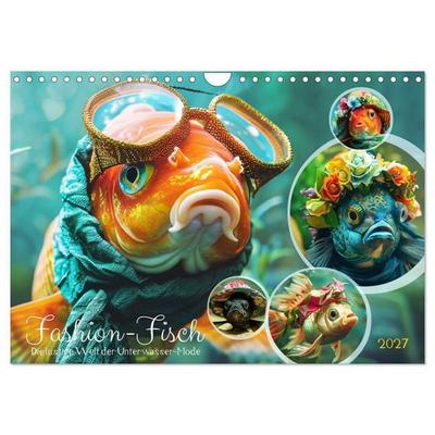 Fashion-Fisch. Die lustige Welt der Unterwasser-Mode (Wandkalender 2027 DIN A4 quer), CALVENDO Monatskalender