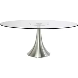 KARE DESIGN Esstisch Grande Possibilita 180x120cm Glas Silber 180 cm