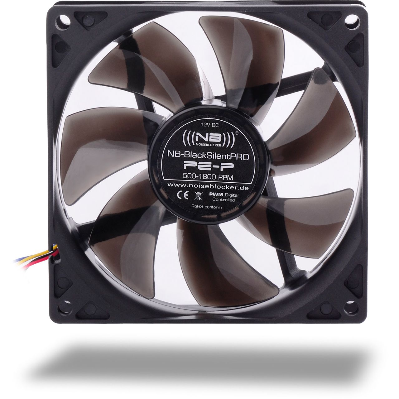 Noiseblocker NB-BlackSilentPRO PE-P 92x92x25mm 500-1800 U/min 3-20 dB(A) schwarz