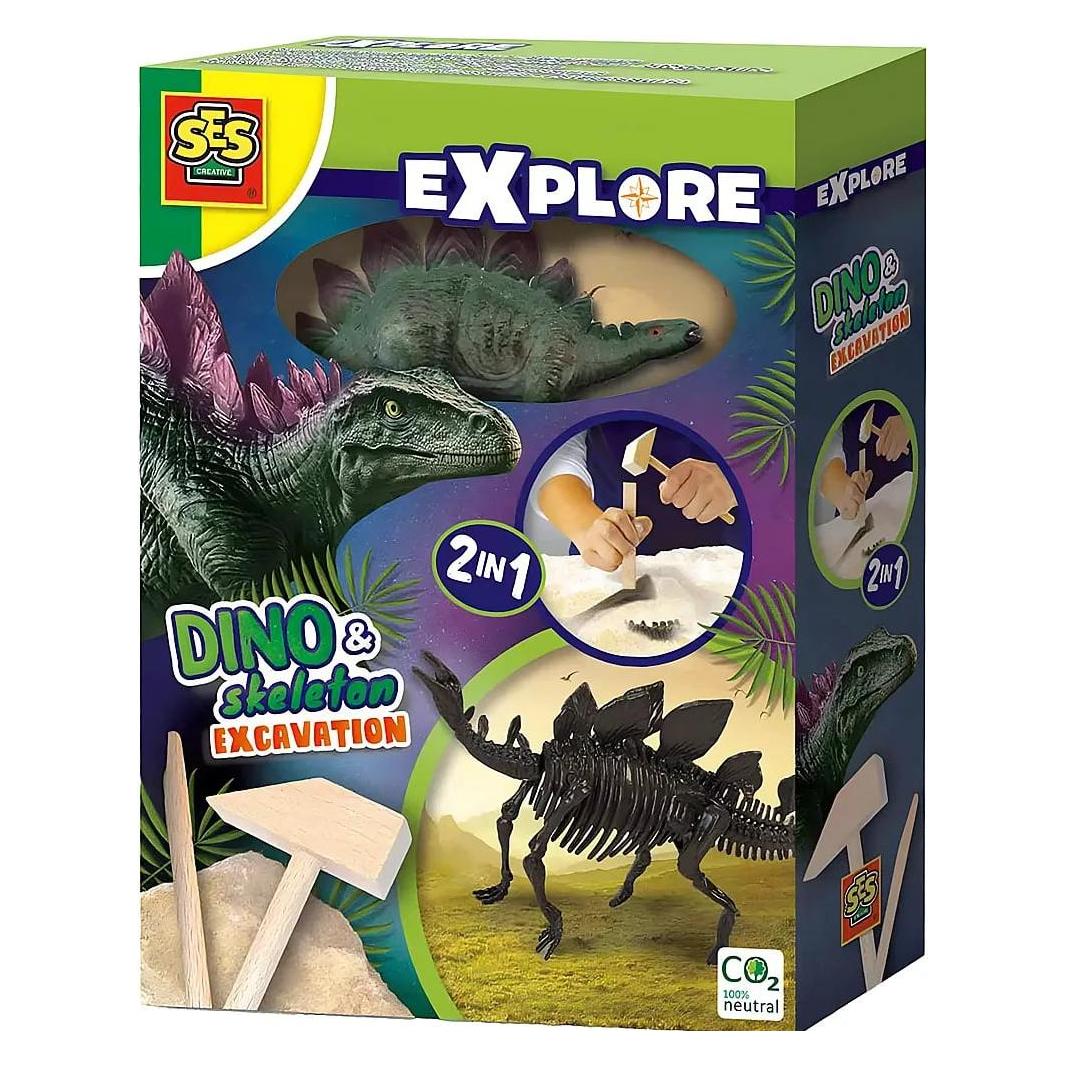 Ses Explore Dino and Skeleton Dig 2in1 - Stegosaurus (25094)