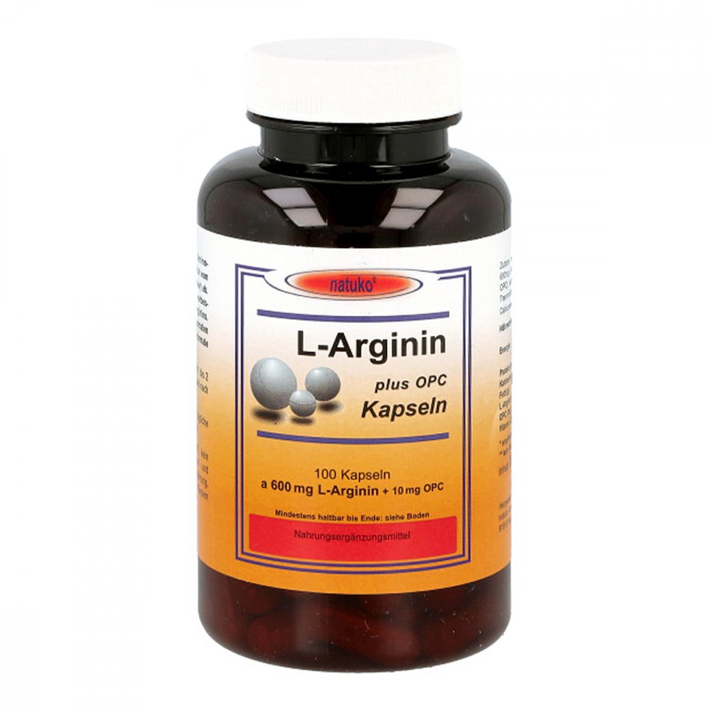 natuko Versand L-arginin+opc 600 mg Kapseln 11349898
