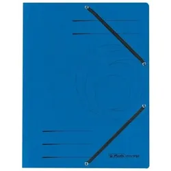 herlitz Einschlagmappe mit Gummizug Karton blau