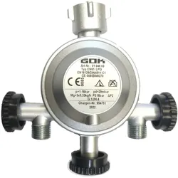 GOK Camping Gasregler EN61 1kg/h 30mBar mit 3 Abgänge 1/4"