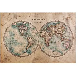 CoverYourDesk, Unterlage, Schreibtischunterlage Historische Weltkarte (60 x 40 cm)
