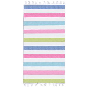 Zollner Strandtuch Hamamtuch Pharao, 90 x 170 cm, aus 100% Baumwolle, bunt-gestreift