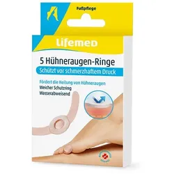 Lifemed 5 Hühneraugen-Ringe 6,5 cm x 1 cm 6 Packungen à 5 Stück = 30 Stück
