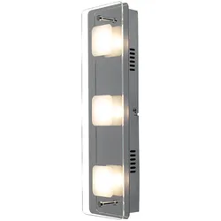 LED Design Wand Leuchte Glas Strahler Arbeits Wohn Zimmer Beleuchtung Chrom Lampe Globo 49203-3