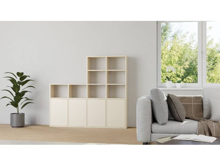 Meuble sur mesure en L Mélaminé premium Beige Sable