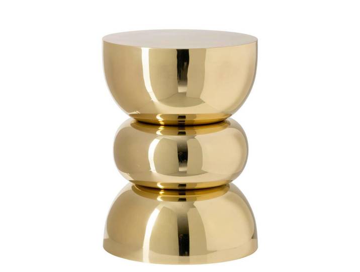 Ambia Home Beistelltisch, Goldfarben, Metall, 32x43.5x32 cm, Wohnzimmer, Wohnzimmertische, Beistelltisch, Beistelltische Metall