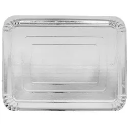 MONOUSO - Pappschale rechteckig Silber 22x28cm (100 Stück)