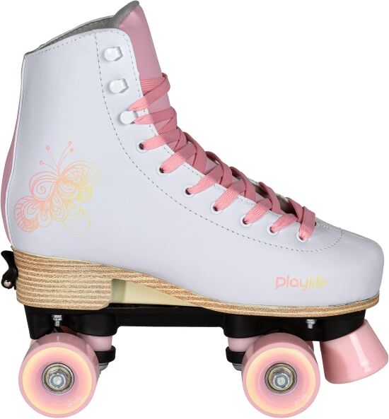 Kids Roller Skates Playlife Classic Pink (Pale Rose - 8-11)  - Pink;White - Size: 8-11 UK