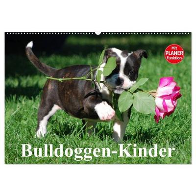 Bulldoggen-Kinder (Wandkalender 2027 DIN A2 quer), CALVENDO Monatskalender