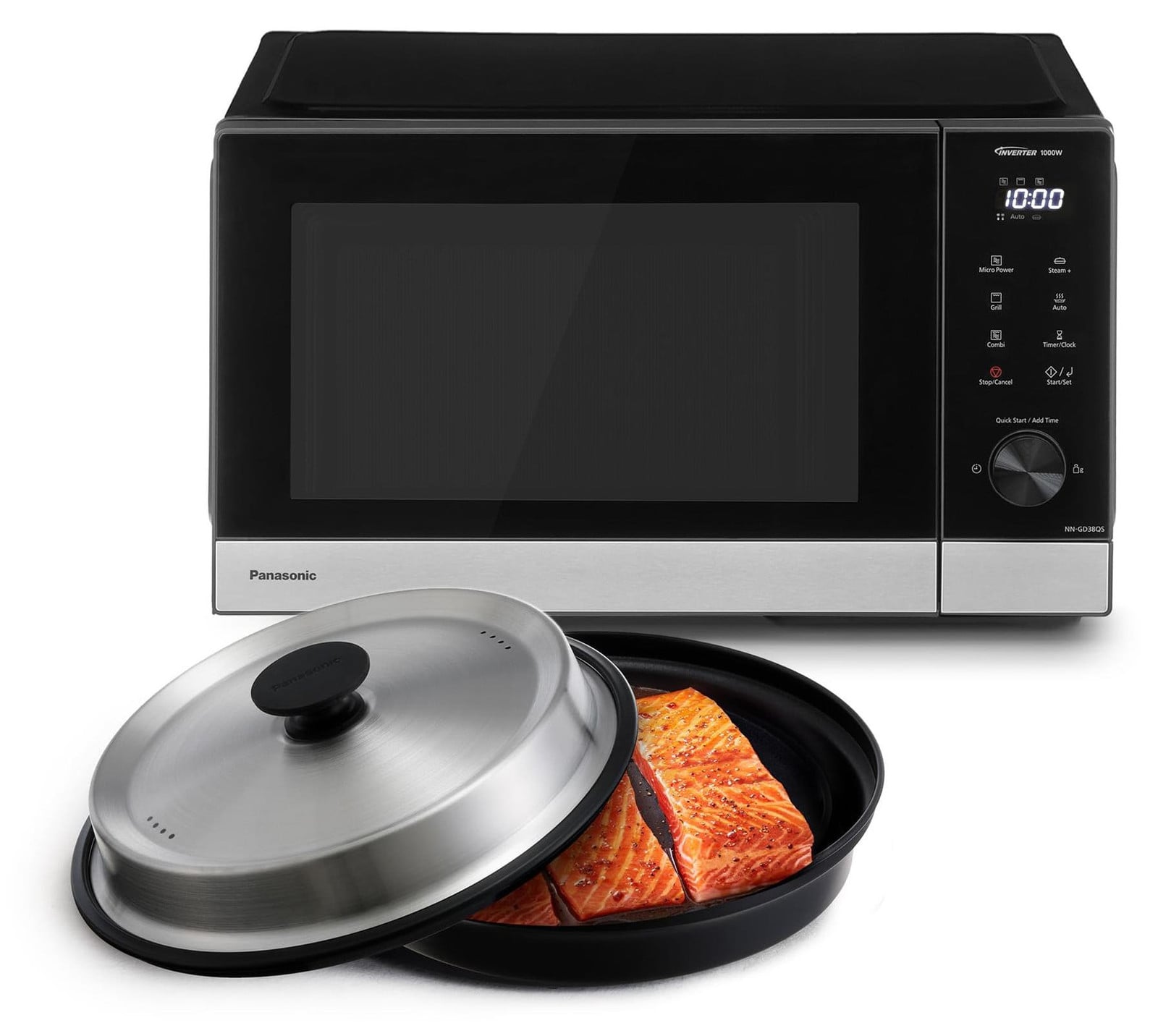 Panasonic Magnetronoven, 29 liter, 1000 watt, roestvrij staal