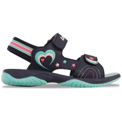 Sandale LOTTO, Mädchen, Gr. 27, blau (navy, aqua), Synthetik, mehrfarbig, Schuhe Sandale, - mit weicher EVA Innensohle
