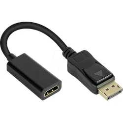 GC DP-AD08 - DisplayPort Adapter, DP 1.2 Stecker auf HDMI Buchse