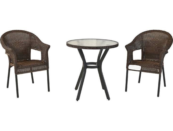 Balkonset MERXX Ravenna , braun, Sitzmöbel-Sets, Balkonset