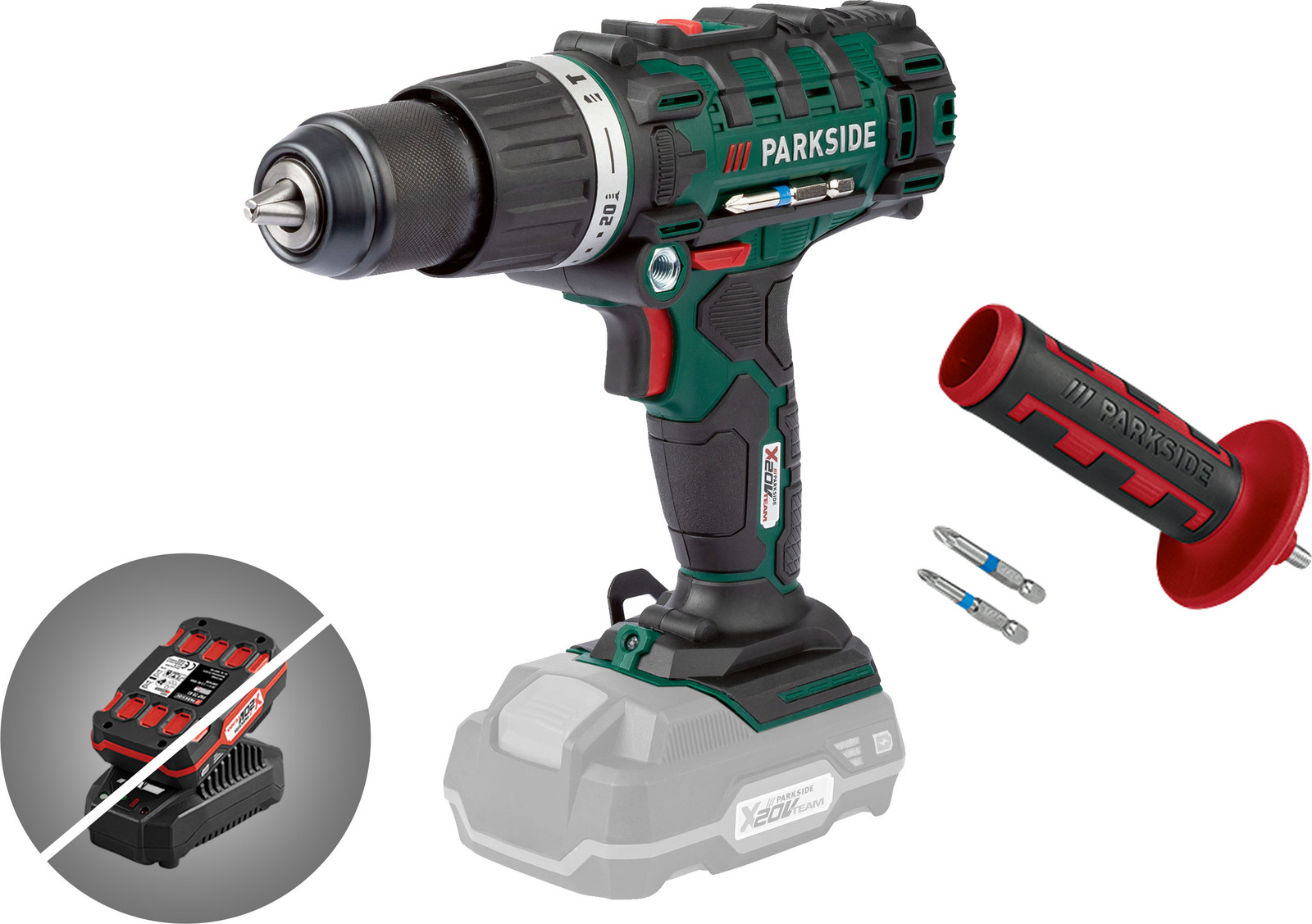 Grizzly Tools 20V 3-in-1 accuschroefboormachine PSBSA20-LiC3 zonder accu en oplader