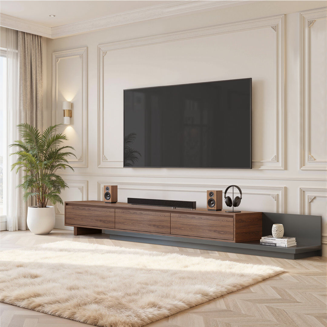 Brayden Studio TV Stand for TVs up to 75" Walnut 75"