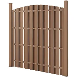 WPC Gartenzaun 185x193 cm Rund Braun neu.holz