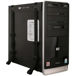 Techly ICA-CS 60 CPU-Halterung Tischmontierte CPU-Halterung, PC Zubehör, Schwarz