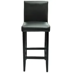 Helloshop26 - 2er-Set Designer-Barhocker Stuhl Sitz Kunstleder schwarz
