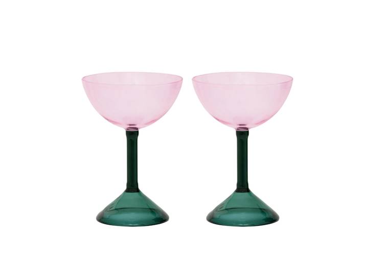 URBAN NATURE CULTURE Urban Nature Culture geschenkset coupéglazen 2-pack Pink