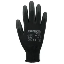 Asatex Handschuhe Gr.10 schwarz EN 388 PSA II Nyl.m.PU