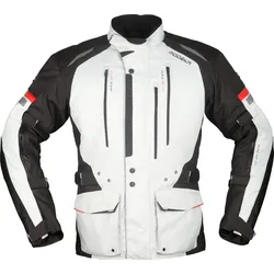 Modeka Striker II, Textiljacke wasserdicht - Hellgrau/Schwarz - 4XL